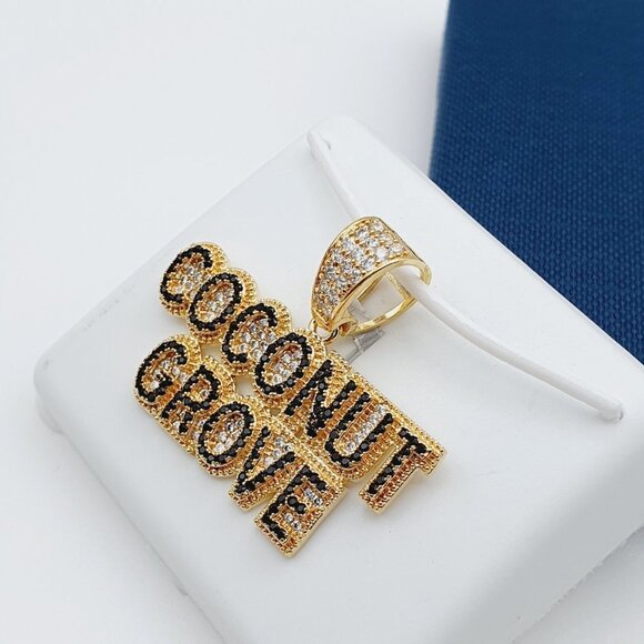 "14K Gold Plated Cubic Zircon Pendant, INUS1BR220 - Picture 4 of 9